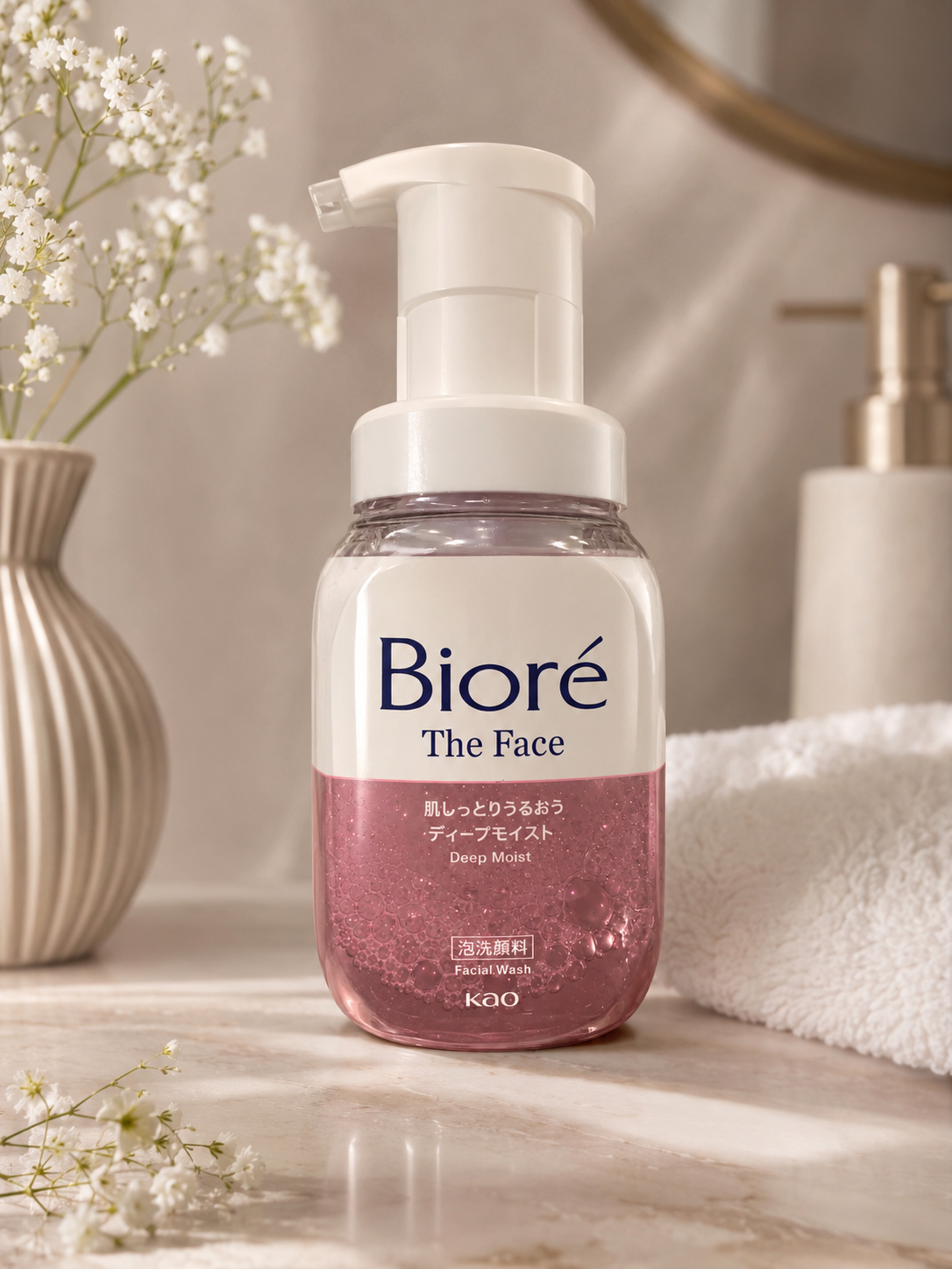 Biore The Face Deep Moist Facial Wash – Hydrating Foaming Cleanser 200ml