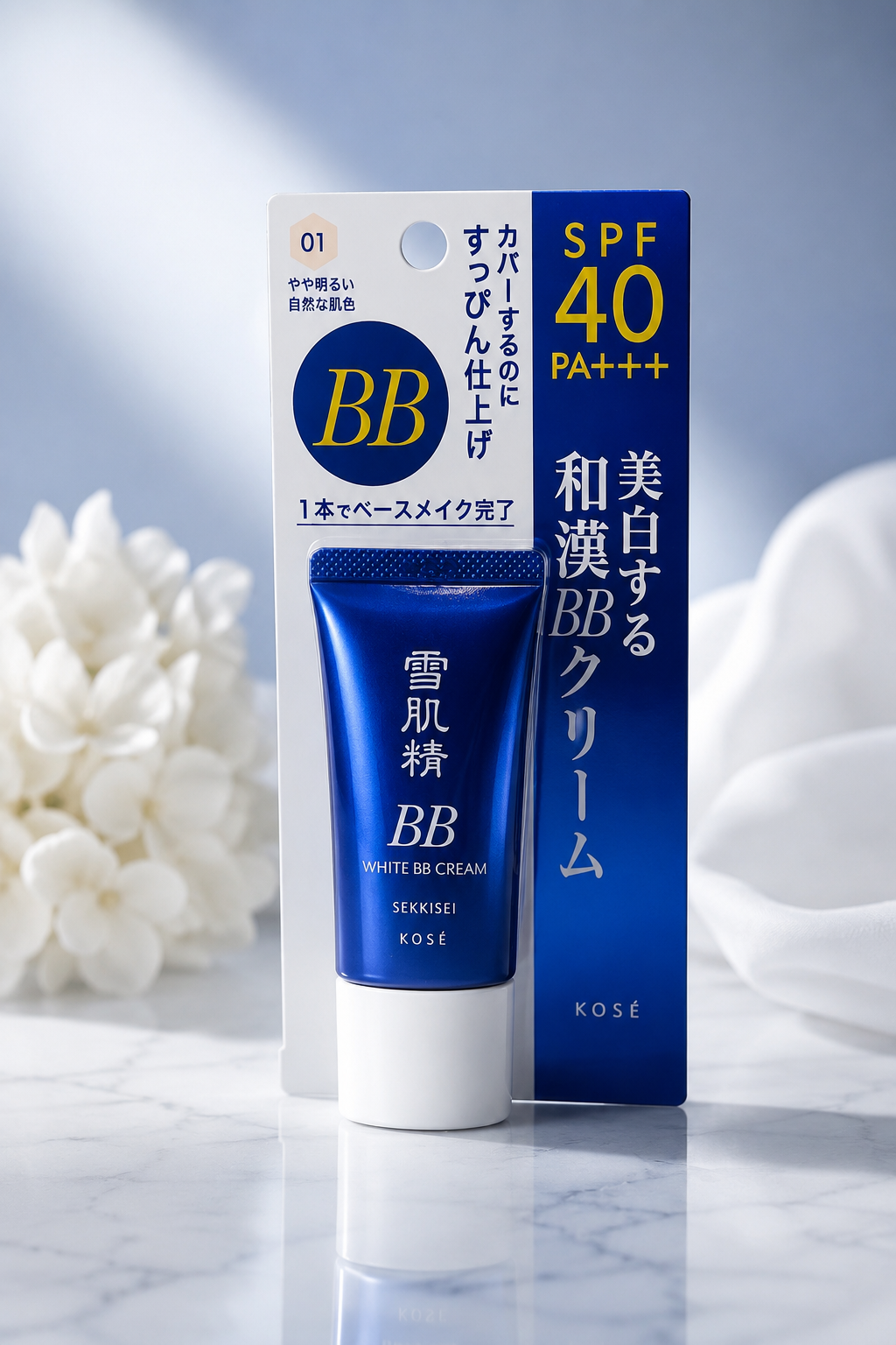 KOSÉ SEKKISEI White BB Cream SPF40 PA+++ – Shade 01 Light Natural Skin Tone