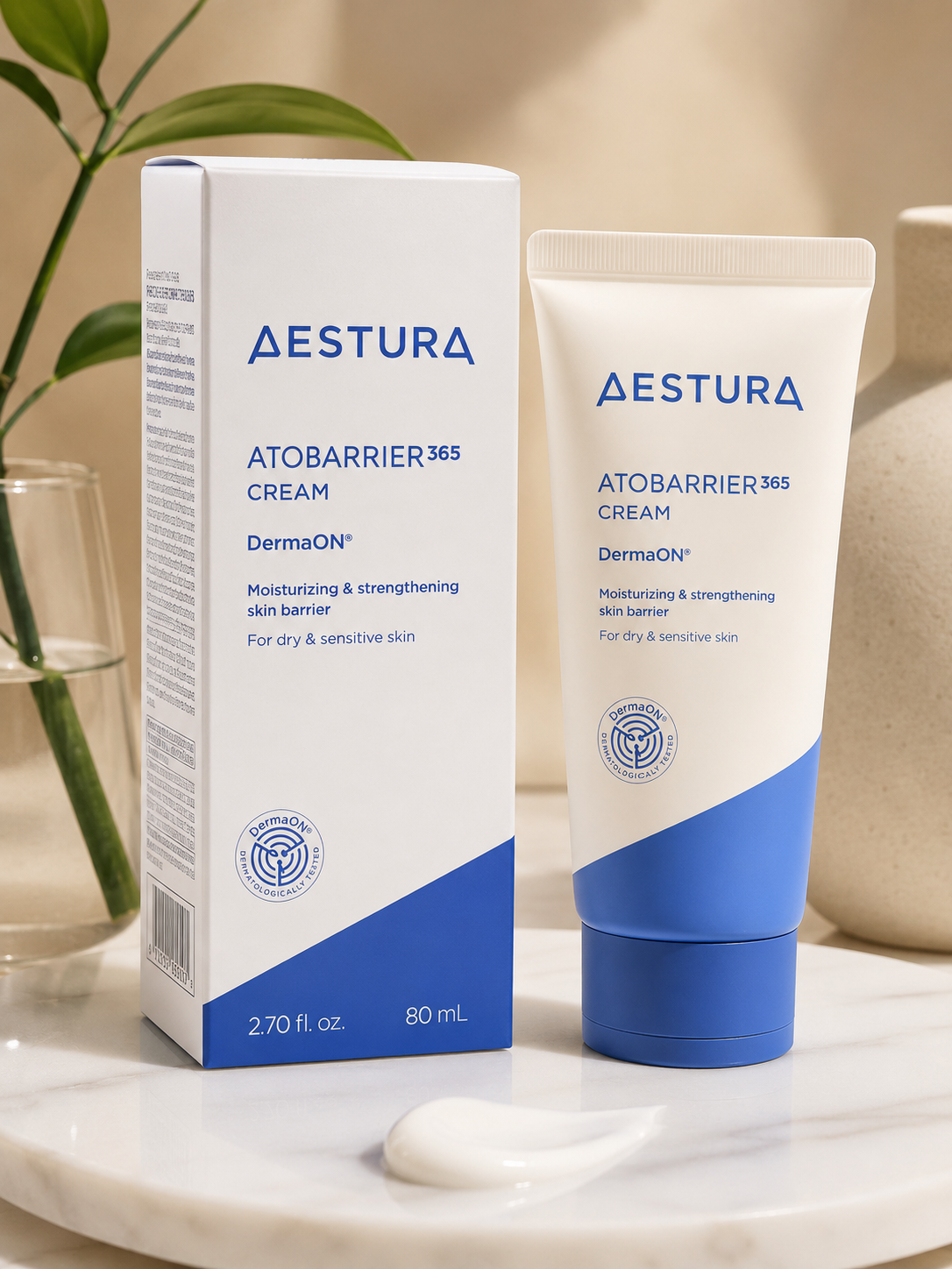 AESTURA ATOBARRIER365 Cream 80 mL | Deep Moisturizing Barrier Repair Cream for Dry & Sensitive Skin