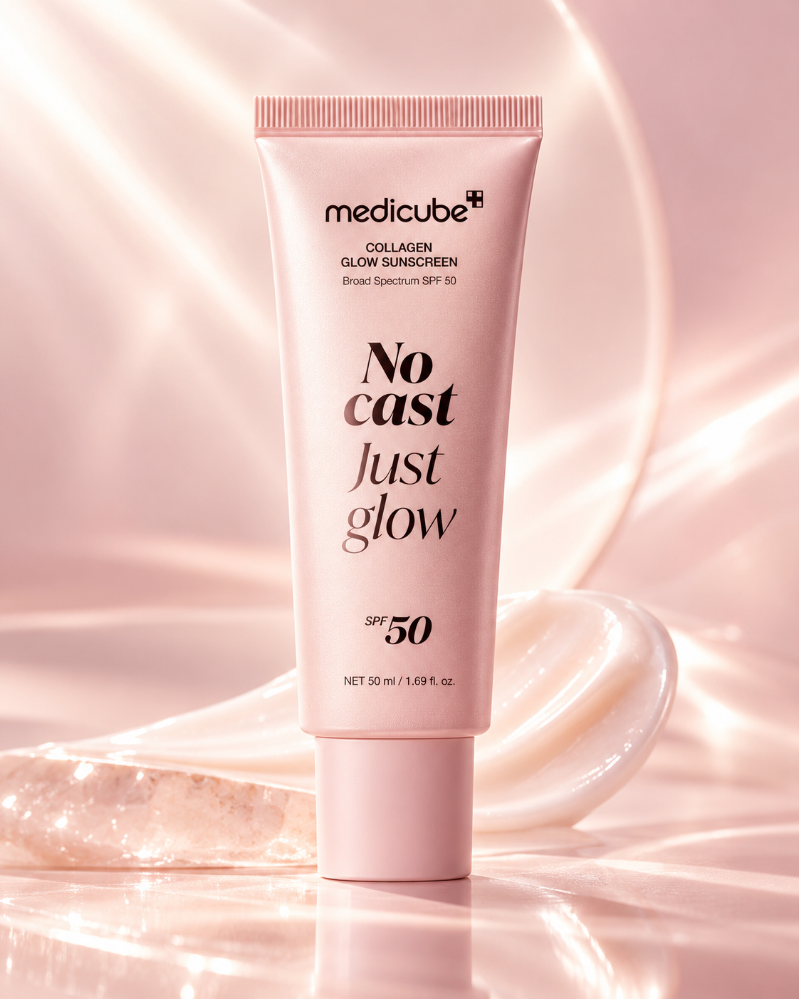 Medicube Collagen Glow Sunscreen SPF 50 PA++++ | Hydrating Daily Sunscreen | No White Cast | 50ml