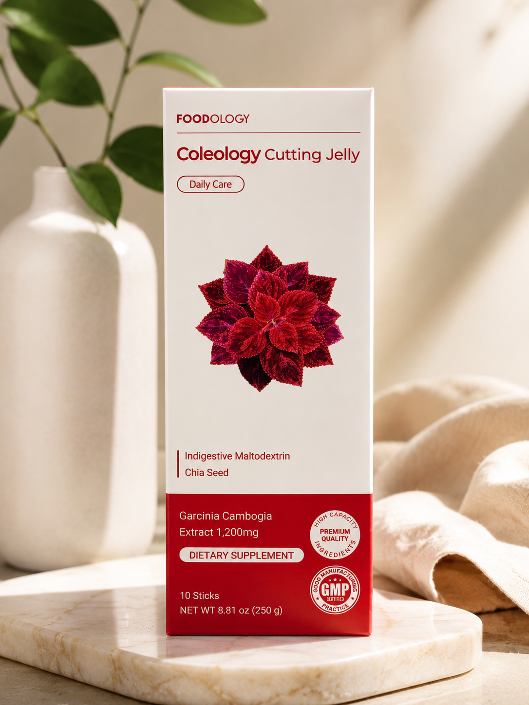FOODOLOGY Coleology Cutting Jelly – Garcinia Cambogia Daily Jelly Sticks (10 Sticks / 250 g)