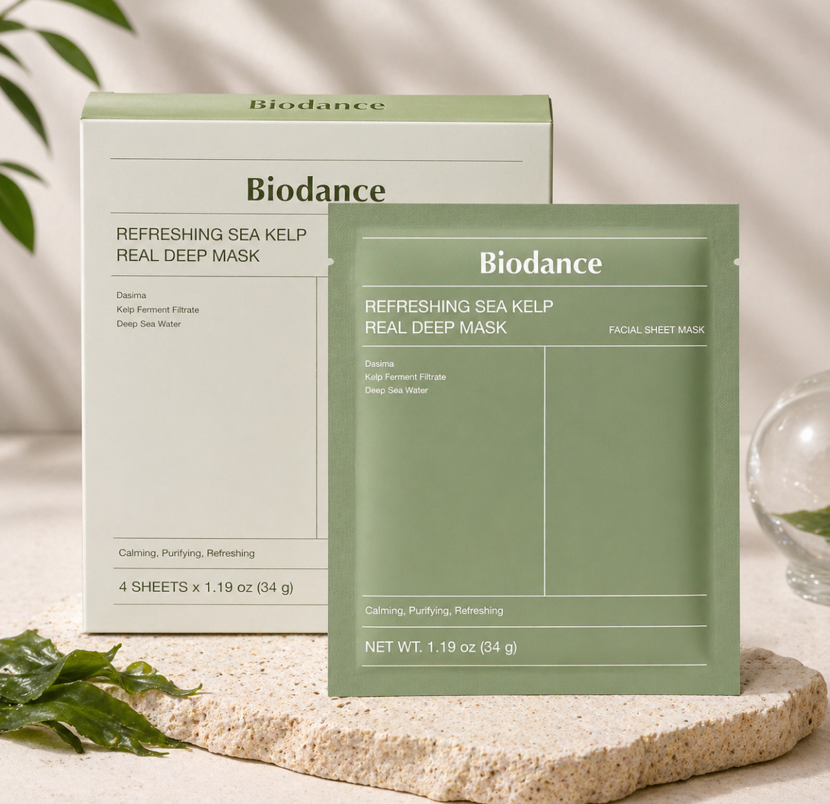 BIODANCE Refreshing Sea Kelp Real Deep Mask - 1 Box (4 Sheets)