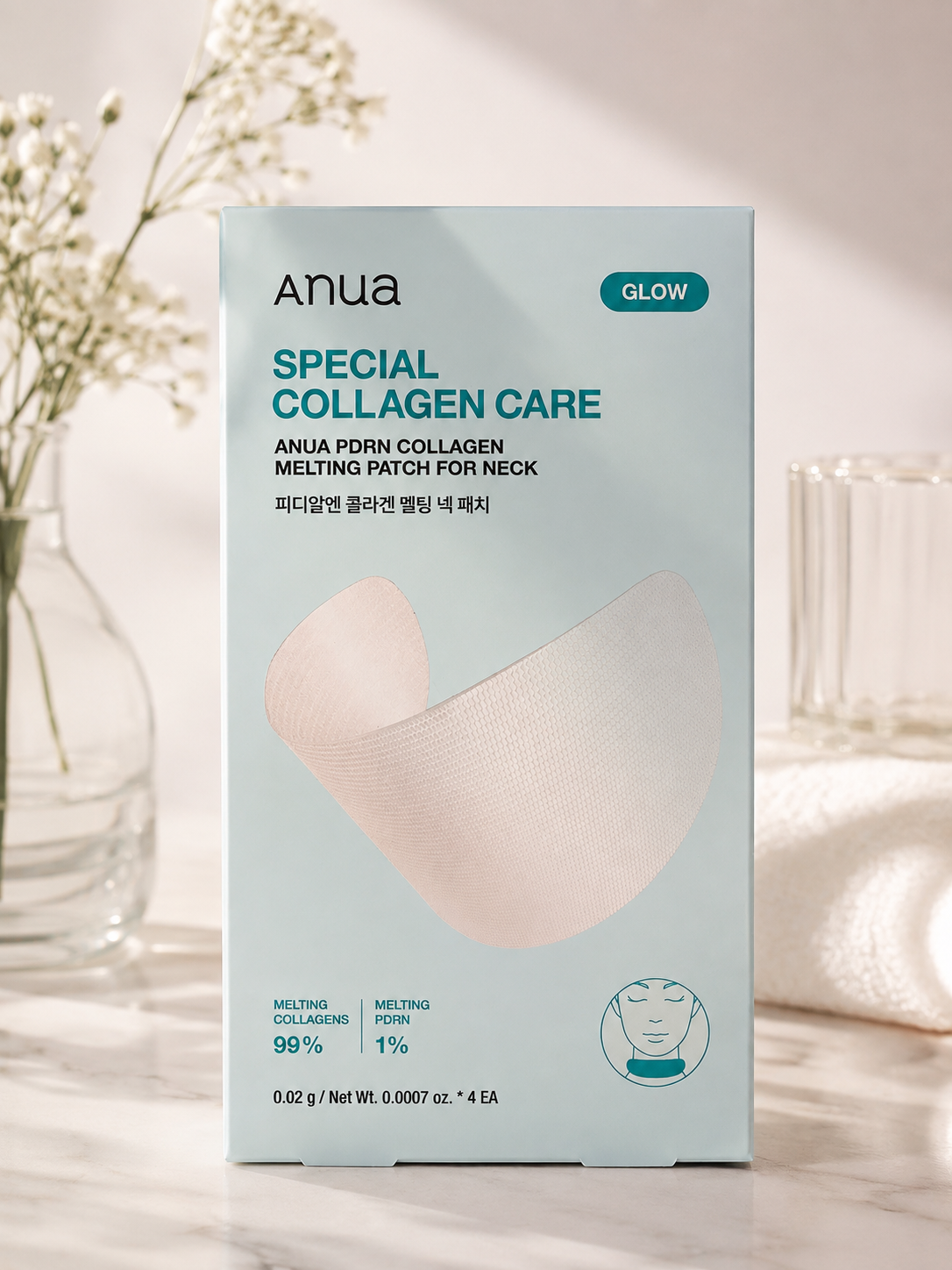 Anua PDRN Collagen Melting Patch for Neck (4 Patches)