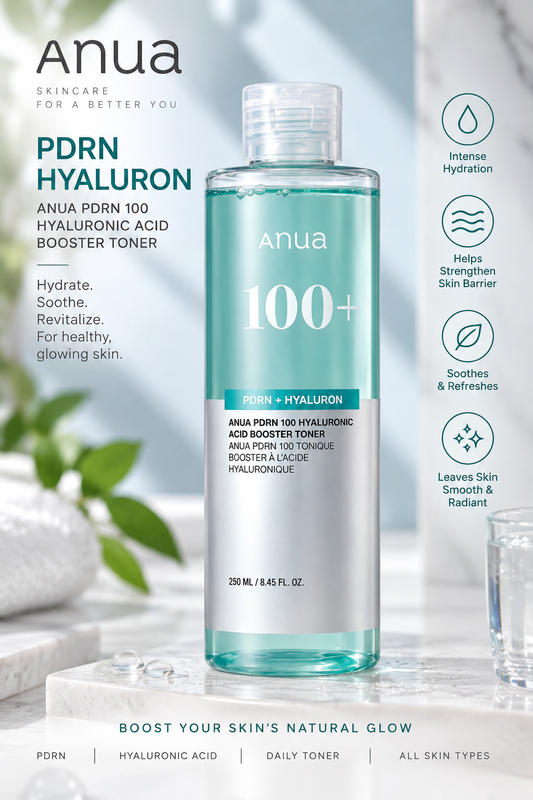 ANUA PDRN 100 Hyaluronic Acid Booster Toner – 250 mL / 8.45 fl. oz.