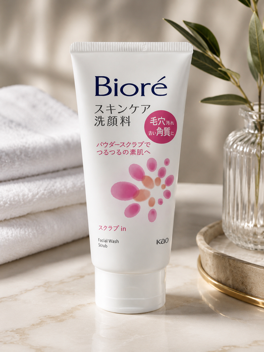 Biore Scrub In Facial Cleanser 130g – Gentle Exfoliating Face Wash