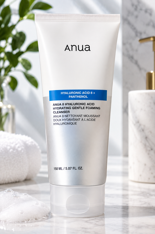 ANUA 8 Hyaluronic Acid Hydrating Gentle Foaming Cleanser – 150 mL / 5.07 fl. oz.