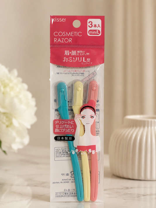 Mini Japanese Cosmetic Eyebrow Razors (3-Pack)