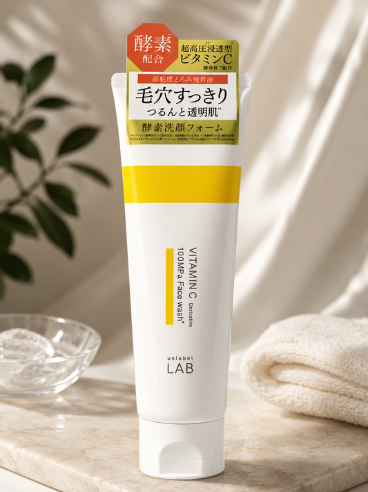 Unlabel LAB Vitamin C 100MPa Face Wash – Enzyme Cleanser for Pore Care & Brightening