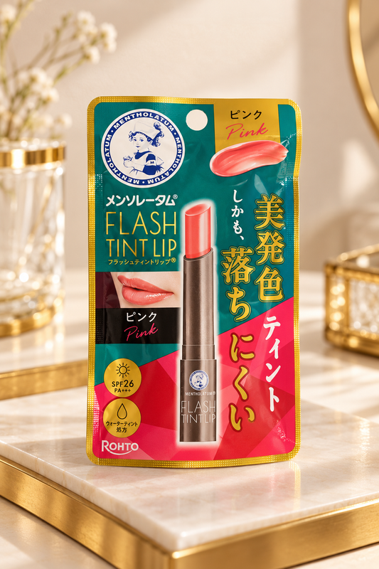 Mentholatum Flash Tint Lip – PINK  SPF26 PA+++ 2g