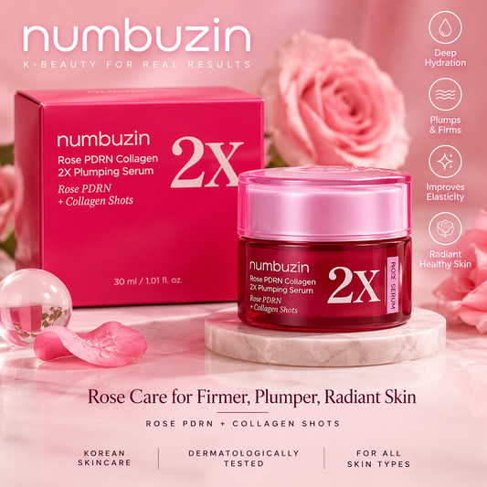 numbuzin Rose PDRN Collagen 2X Plumping Serum – 30 mL