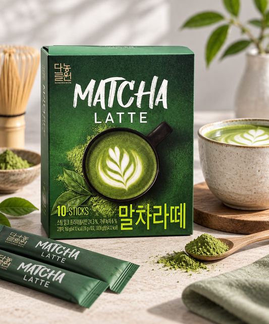 Danongwon Matcha Latte – Korean Instant Matcha Latte – 10 Sticks