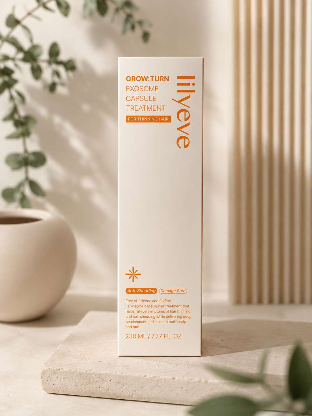 Lilyeve Grow:Turn Exosome Capsule Treatment for Thinning Hair – Anti-Shedding & Damage Care (230ml / 7.77 fl oz)