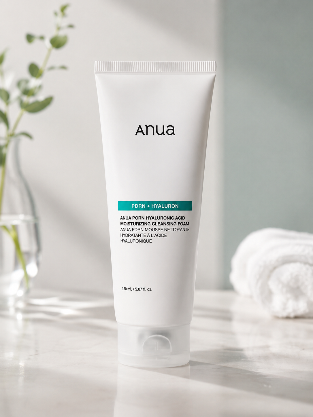 Anua PDRN Hyaluronic Acid Moisturizing Cleansing Foam (150 mL)