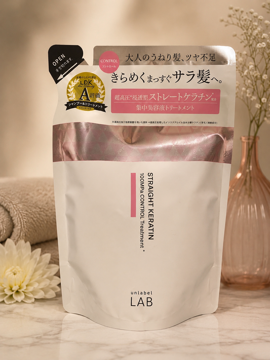 Unlabel LAB Straight Keratin Control Treatment 100MPa – Intensive Hair Repair Mask (400ml Refill)
