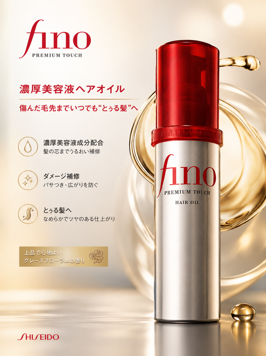 Shiseido Fino Premium Touch Hair Oil – Intensive Repair & Shine Hair Treatment (70mL)