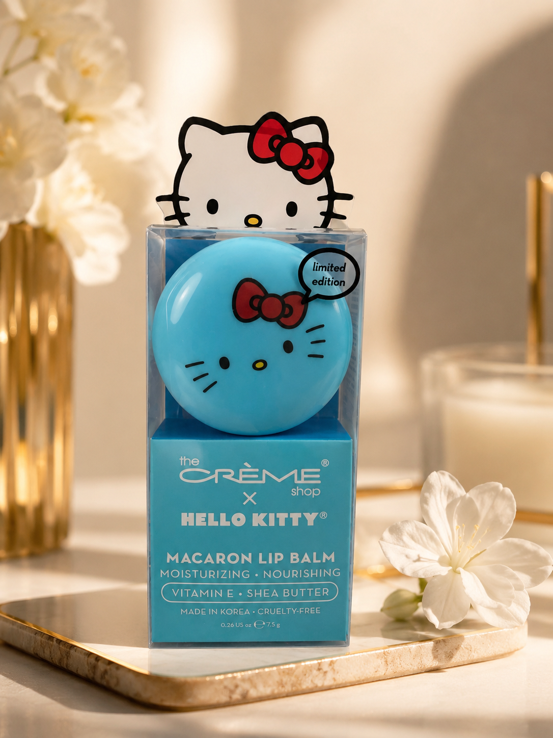 The Crème Shop x Hello Kitty Limited Edition Macaron Lip Balm – Blue