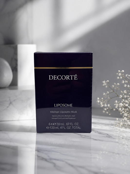 DECORTÉ Liposome Moisture Liposome Mask – Intensive Recovery Radiance Sheet Mask (6 Sheets)