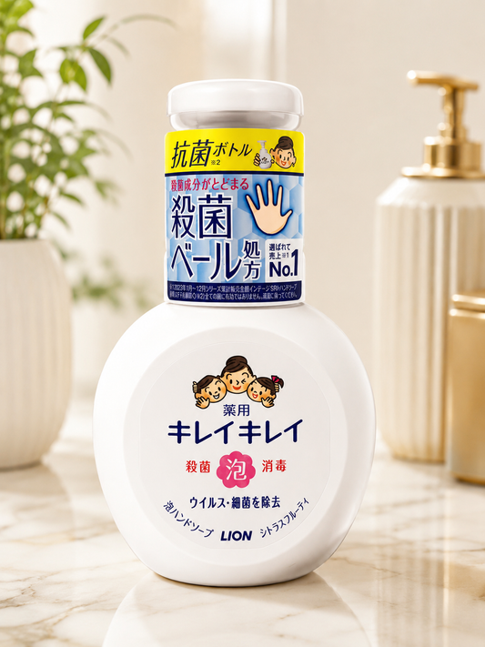 Kirei Kirei Antibacterial Foaming Hand Soap with Antibacterial Pump | Citrus Fruit Scent | Made in Japan