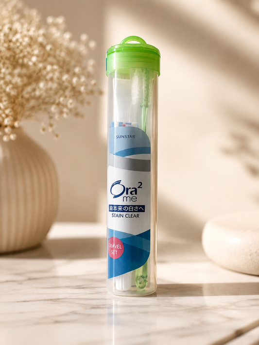 Sunstar Ora² me Stain Clear Travel Set – Portable Toothbrush & Toothpaste Kit