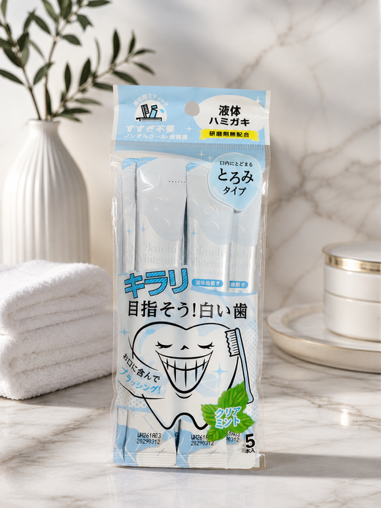 Okuchi Whitening Liquid Toothpaste – Clear Mint (5 Sachets)