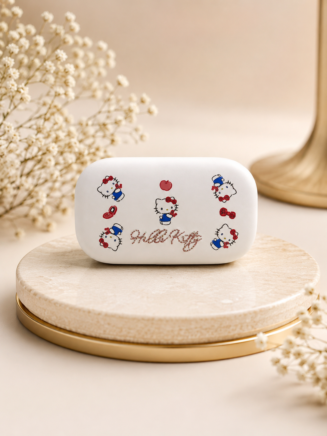 Hello Kitty Silicone Earbuds Case – Cute Protective Cover with Glitter Design