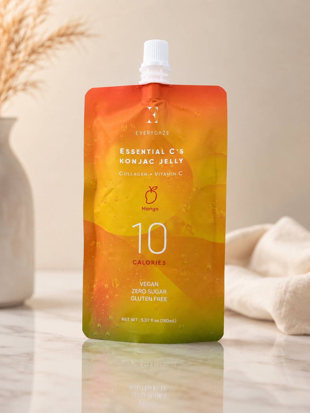 EVERYDAZE Essential C’s Konjac Jelly Mango | Collagen + Vitamin C | 10 Calories