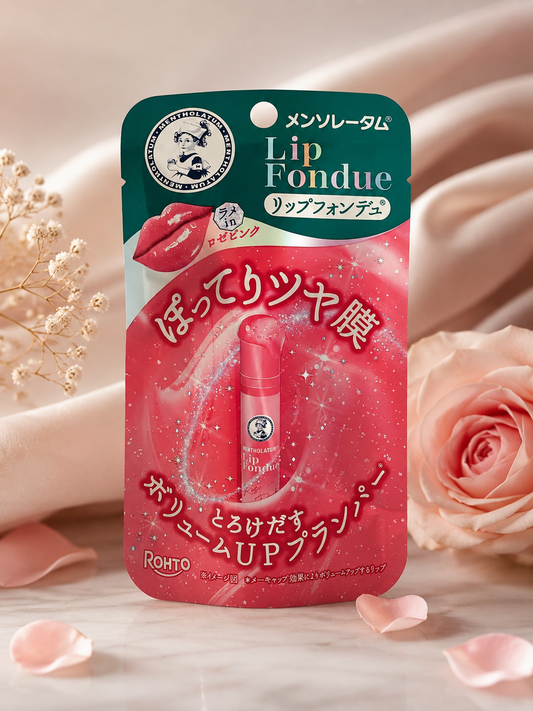 Mentholatum Lip Fondue Aurora Pink – Glossy Moisturizing Lip Balm