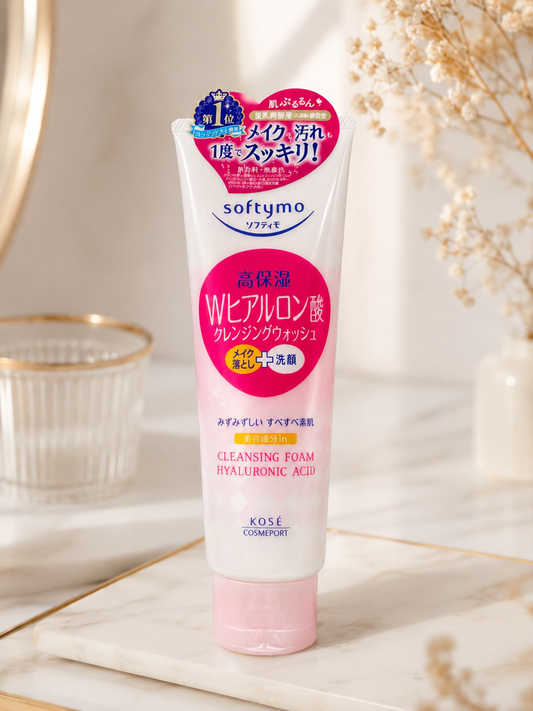 KOSÉ Softymo Hyaluronic Acid Cleansing Foam Makeup Remover – 190g
