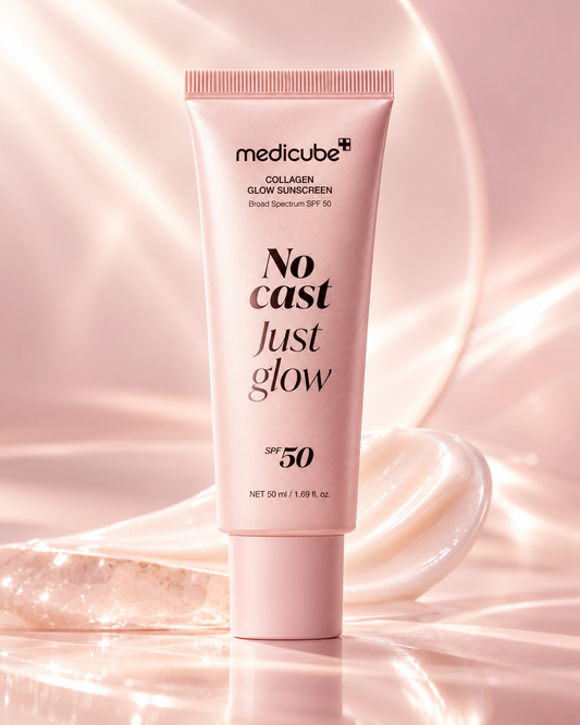 Medicube Collagen Glow Sunscreen SPF 50 PA++++ | Hydrating Daily Sunscreen | No White Cast | 50ml