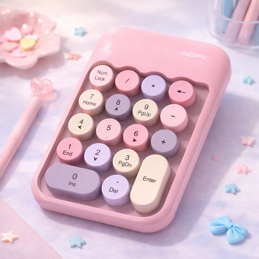 Wireless Colorful Retro Mini Portable Numeric Keypad