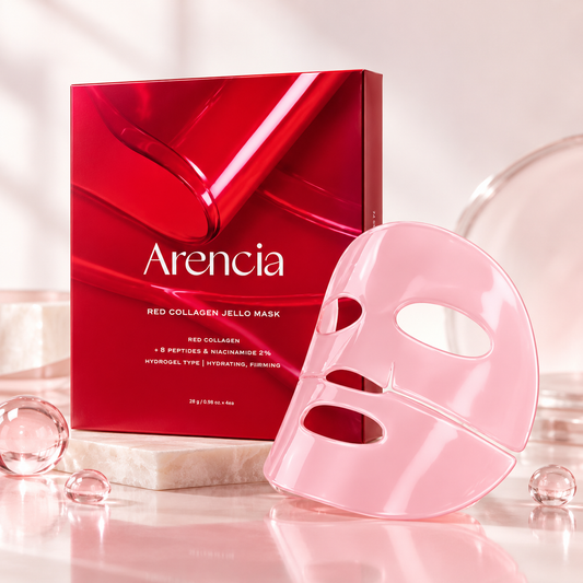 Arencia Red Collagen Jello Mask – Firming & Hydrating Hydrogel Face Mask | 4-Pack
