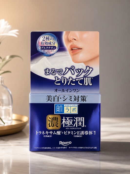 Hada Labo Koi-Gokujyun Whitening All-in-One Gel Cream with Tranexamic Acid & Vitamin E – 100g
