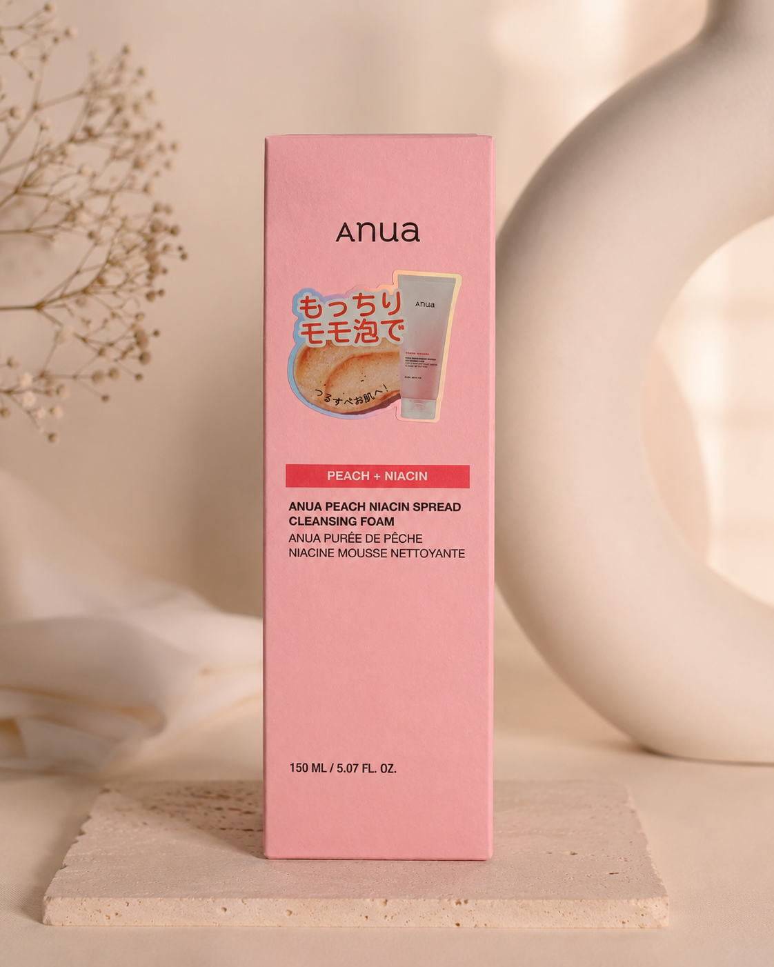 ANUA Peach Niacin Spread Cleansing Foam (150 ml / 5.07 fl oz)