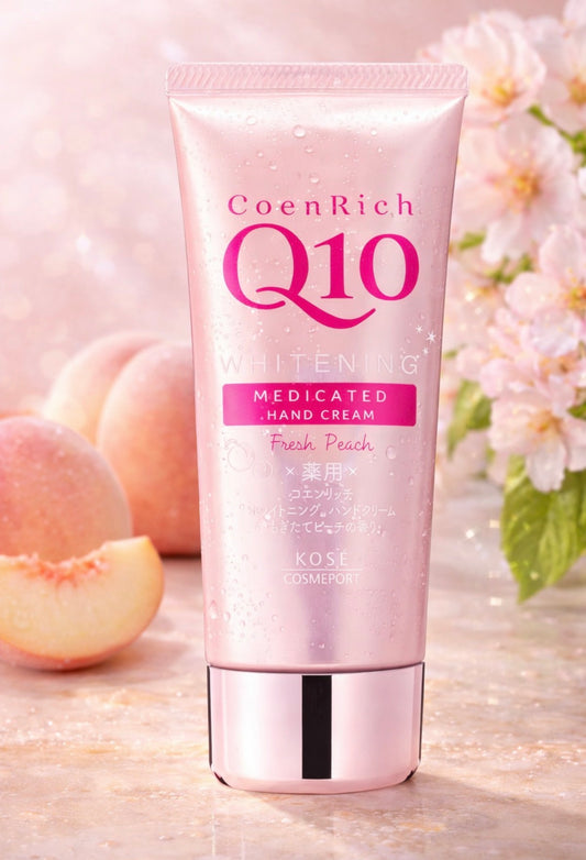 KOSE COenrich Q10 Medicated Hand Cream -Fresh Peach (80g)