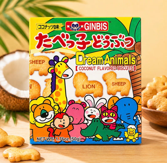 GINBIS Animal Biscuits - Coconut Flavor