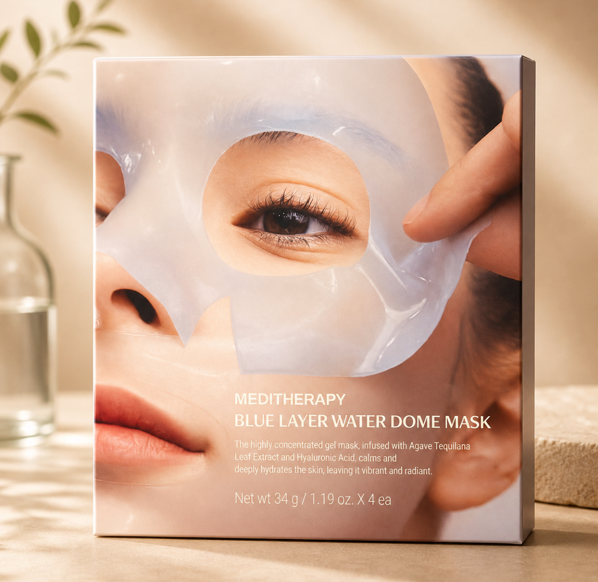 MEDITHERAPY Blue Layer Water Dome Mask - 4 Sheets/ 1 Set
