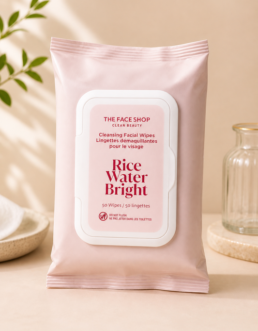 THE FACE SHOP Rice Water Bright Cleansing Facial Wipes