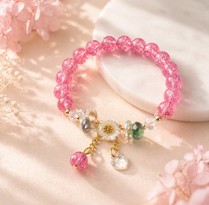 Colorful Crystal Beaded Bracelet 1pc