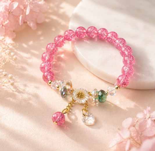 Colorful Crystal Beaded Bracelet 1pc