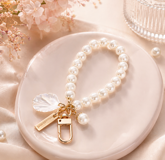 Cute Pearl Beaded Keychain
