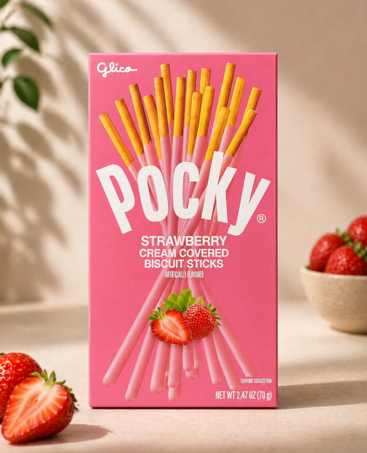 [GLICO] Pocky Strawberry Cream Biscuit Sticks