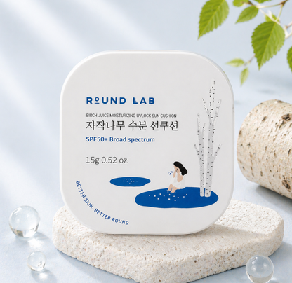 ROUND LAB Birch Juice Moisturizing UVLock Sun Cushion SPF 50+